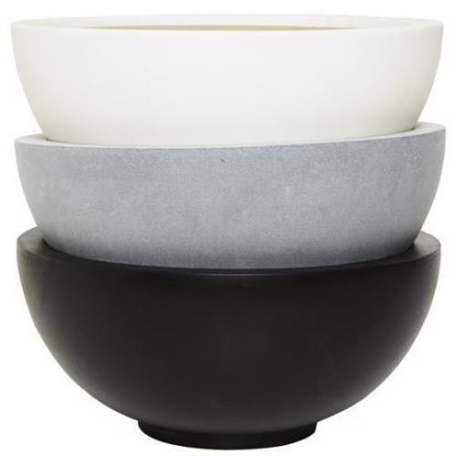 Polystone Contemporary Bowl - Marble White